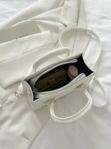 Borsa quadrata leggera, casual business minimalista con doppio manico per ragazze adolescenti, studenti universitari, principianti e impiegati, perfetta per ufficio, università, lavoro, affari, spostamenti, all'aperto, viaggi, gite