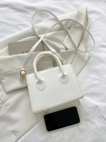Borsa quadrata leggera, casual business minimalista con doppio manico per ragazze adolescenti, studenti universitari, principianti e impiegati, perfetta per ufficio, università, lavoro, affari, spostamenti, all'aperto, viaggi, gite