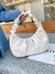 Bolso con fruncido minimalista - Blanco - Ver 2