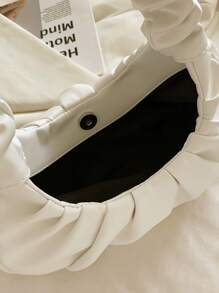 Bolso con fruncido minimalista - Blanco - Ver 4