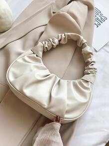 Bolso con fruncido minimalista - Blanco - Ver 7