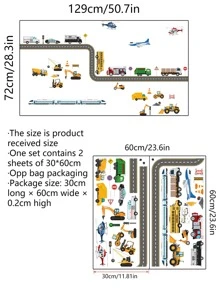 Pegatina de pared de niños con estampado de dibujos animados - Multicolor - Ver 6