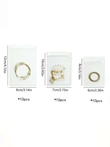 Túi đựng đồ trang sức trong suốt 30 chiếc - Trong sáng - Xem 4