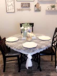 One Piece Of White Lace Wedding Tablecloth