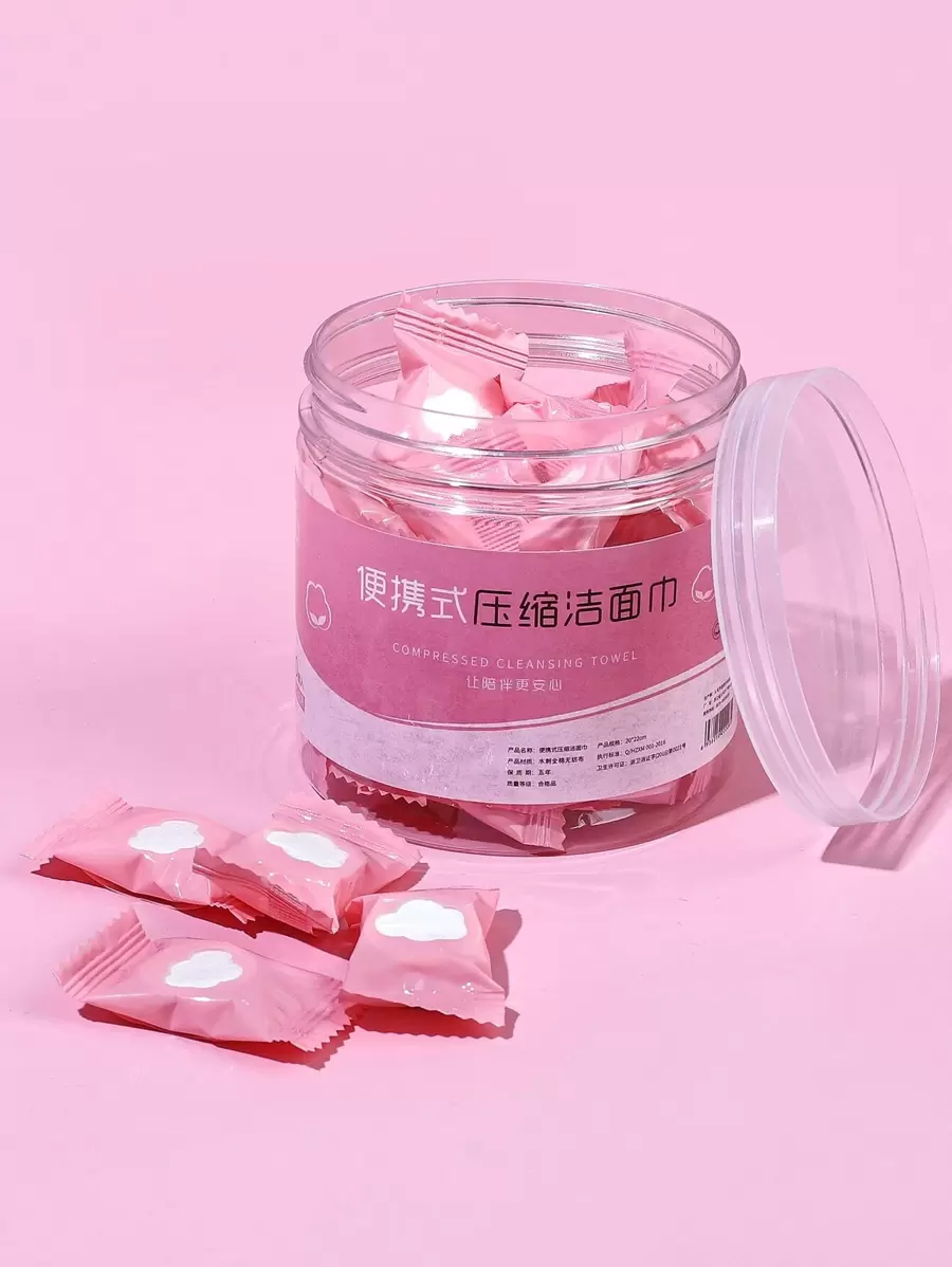 30pcs Compressed Face Towel - White - View 1