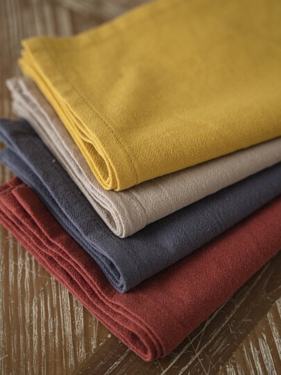 4 pièces Serviette de table couleur mélangée