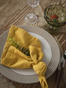 4 cái khăn ăn vải màu hỗn hợp - Nhiều màu - Xem 8