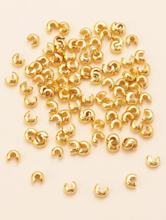 100入組半圓形開口壓接珠結蓋