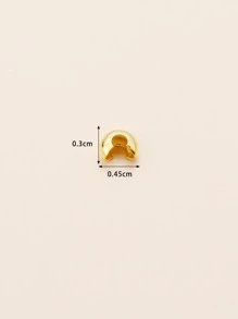 100入組半圓形開口壓接珠結蓋