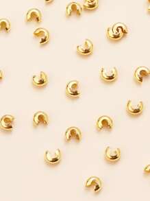 100入組半圓形開口壓接珠結蓋