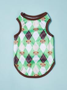 PETSIN Bear Print Pet Tank - Multicolor - View 2