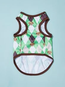 PETSIN Bear Print Pet Tank - Multicolor - View 4