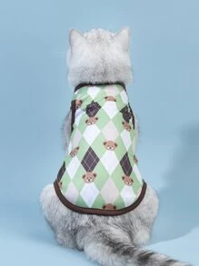 PETSIN Bear Print Pet Tank - Multicolor - View 5