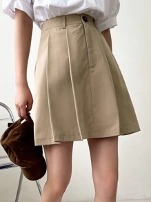 DAZY High Waist Pleated Skirt Fall Skirts