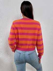 SHEIN Unity Colour Block Ribbed Knit Jumper - Multicolor - View 2