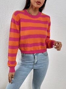 SHEIN Unity Colour Block Ribbed Knit Jumper - Multicolor - View 4