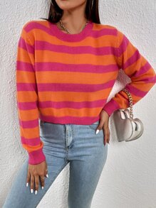 SHEIN Unity Colour Block Ribbed Knit Jumper - Multicolor - View 5