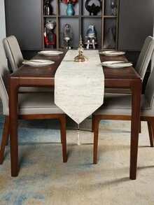 1 pieza Camino de mesa con diseño de flor