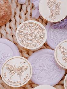 1 ștampilă aleatorie cu design fluture