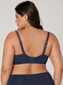 LUVLETTE Plus Sheer Vitality Breathable Full Coverage Curve Bra - Navy Blue - View 7