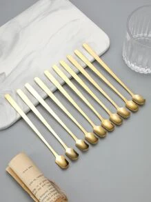 6 piezas Cuchara de acero inoxidable - Dorado - Ver 1