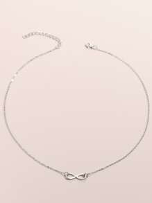 3 cái Bướm & Vô Cực Biểu Tượng Quyến Rũ Vòng Cổ - Bạc - Xem 3