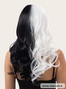 Two Tone Long Curly Cosplay Synthetic Wig With Bangs - Two-Tone - View 2
