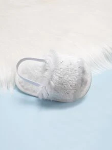 Bebé Sandalias destalonadas minimalista de peluche - Blanco - Ver 6