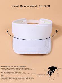 Visera unicolor minimalista - Blanco - Ver 3