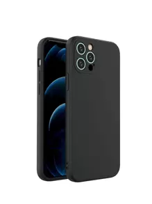 1 chiếc ốp lưng điện thoại TPU màu đen mờ đơn giản, tương thích với điện thoại Apple, phiên bản quốc tế, không phải phiên bản nội địa. - màu đen - Xem 1