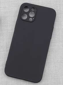 1 chiếc ốp lưng điện thoại TPU màu đen mờ đơn giản, tương thích với điện thoại Apple, phiên bản quốc tế, không phải phiên bản nội địa. - màu đen - Xem 2