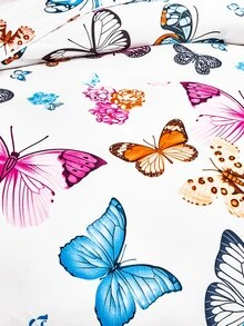 Set colcha sin relleno con estampado de mariposa - Multicolor - Ver 5