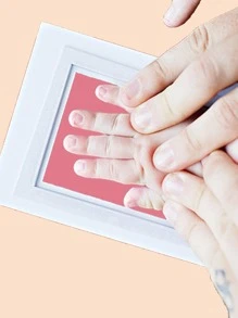 1入組極簡風格相框不附帶貼紙 - 粉色 - 查看 3