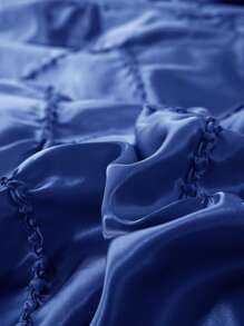 Vỏ chăn mềm mịn không có đệm lót - Màu xanh lam - Xem 2