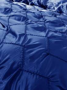 Vỏ chăn mềm mịn không có đệm lót - Màu xanh lam - Xem 3