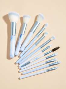 Dm-12pcs Blue Makeup Brush Set,Brush Set,Makeup Brush Kit,Make Up Brush Set,Make Up Set Complete,Makeup Brush Set,Complete Makeup Kit,Brush Kit,Brushes Makeup Set,Makeup Gift Set,Set - Blue - View 4