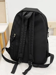 Không thấm nước, nhẹ, trang trí chuỗi tối giản Túi đeo ba lô chức năng dành cho sinh viên mới tốt nghiệp, cô gái tuổi teen, sinh viên năm nhất, sinh viên năm hai, sinh viên năm cuối và trung học phổ thông, trường đại học và trung học phổ thông, hoàn hảo cho hoạt động ngoài trời, du lịch và quay lại trường học - màu đen - Xem 2