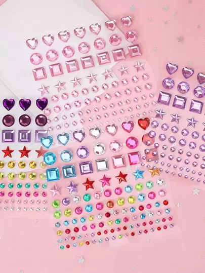 1 件水晶随机 DIY 贴纸，学校用品，返校
