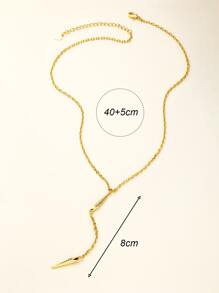 1 PC Charm hình học Y Lariat Vòng cổ trang sức bằng đồng - Vàng - Xem 3