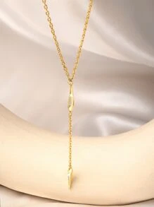 1 PC Charm hình học Y Lariat Vòng cổ trang sức bằng đồng - Vàng - Xem 4