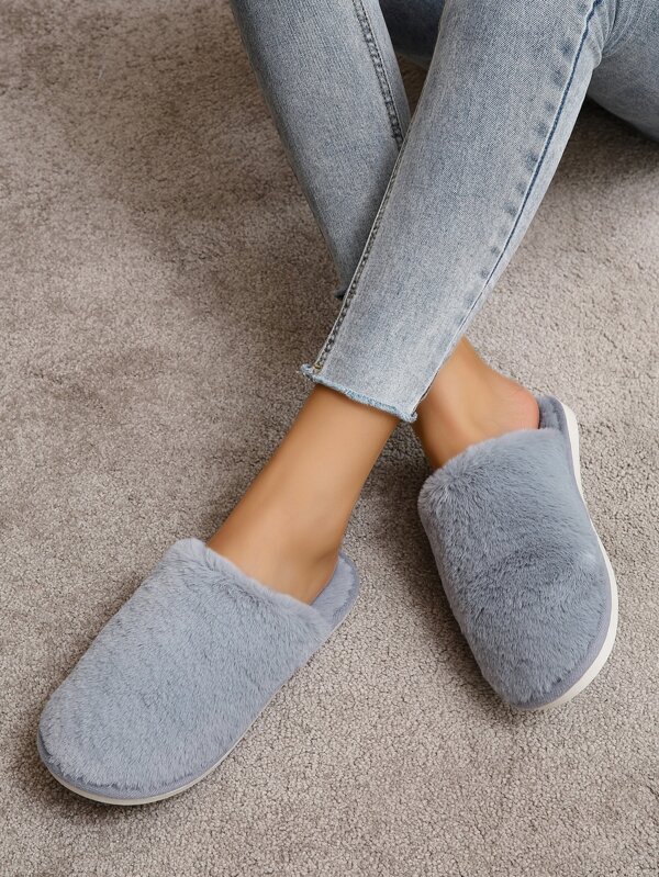 Minimalist Fluffy Bedroom Slippers SHEIN USA