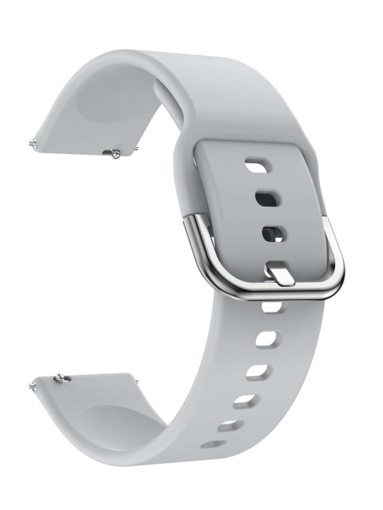 2023 Item 1pc Dây đeo đồng hồ thể thao bằng silicon mềm cổ điển màu xám dành cho nam/nữ Tương thích với Huawei Watch GT3pro/Samsung Galaxy Watch4 Dây đeo đồng hồ silicon Dây đeo đồng hồ thể thao 20mm - Xám - Xem 1