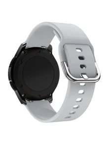 2023 Item 1pc Dây đeo đồng hồ thể thao bằng silicon mềm cổ điển màu xám dành cho nam/nữ Tương thích với Huawei Watch GT3pro/Samsung Galaxy Watch4 Dây đeo đồng hồ silicon Dây đeo đồng hồ thể thao 20mm - Xám - Xem 5