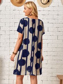 EMERY ROSE Allover Print Tunic Dress