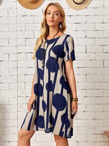 EMERY ROSE Allover Print Tunic Dress