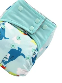 Set de 5 cubiertas de pañal de tela con estampados aleatorios para bebés niñas, decoraciones y regalos para baby shower y familia