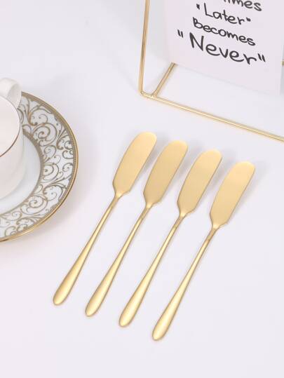 2/4/6件不锈钢黄油刀、黄油刀、果酱刀、黄油涂抹器、果冻涂抹器、蛋糕装饰工具、加热黄油涂抹器、奶酪切片机、融化黄油涂抹器、黄油卷发器、奶酪和奶酪刀、奶油甜点刀、沙拉酱涂抹器