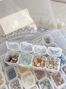1pc Multi-grid Jewelry Storage Box - Clear - View 2