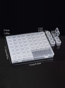 1pc Multi-grid Jewelry Storage Box - Clear - View 3