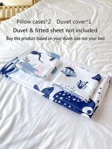 Bộ vỏ chăn hình cá mập không có chất làm đầy - Nhiều màu - Xem 4